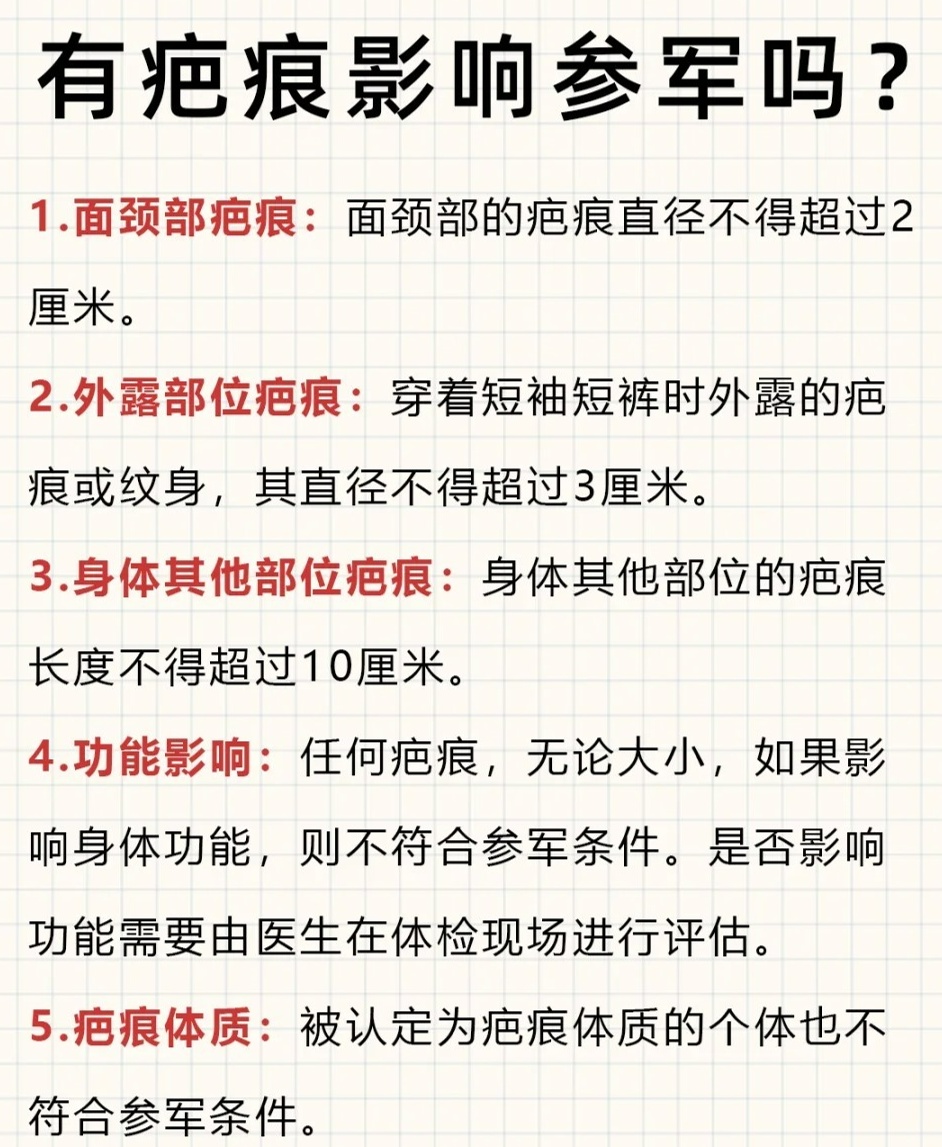 什么樣的疤痕不能當(dāng)兵？深度解析征兵體檢標準中的疤痕要求，征兵體檢標準中的疤痕要求深度解析，哪些疤痕影響當(dāng)兵資格？